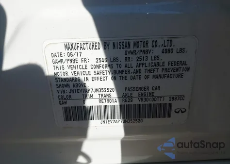 2018 Infiniti Q50 3.0T Luxe from USA, damaged, VIN JN1EV7AP7JM352520
